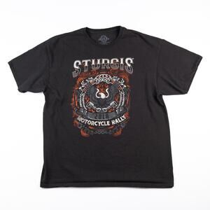 2018 Sturgis Motorcycle Rally 78th Anniversary T Shirt Mens XL Black Biker Graph